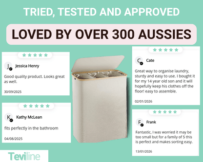 Teviline™ Premium 150L Collapsible Laundry Hamper