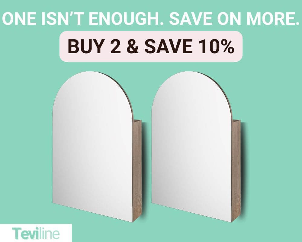 Teviline™ Premium Arch Bathroom Wall Mirror Cabinet