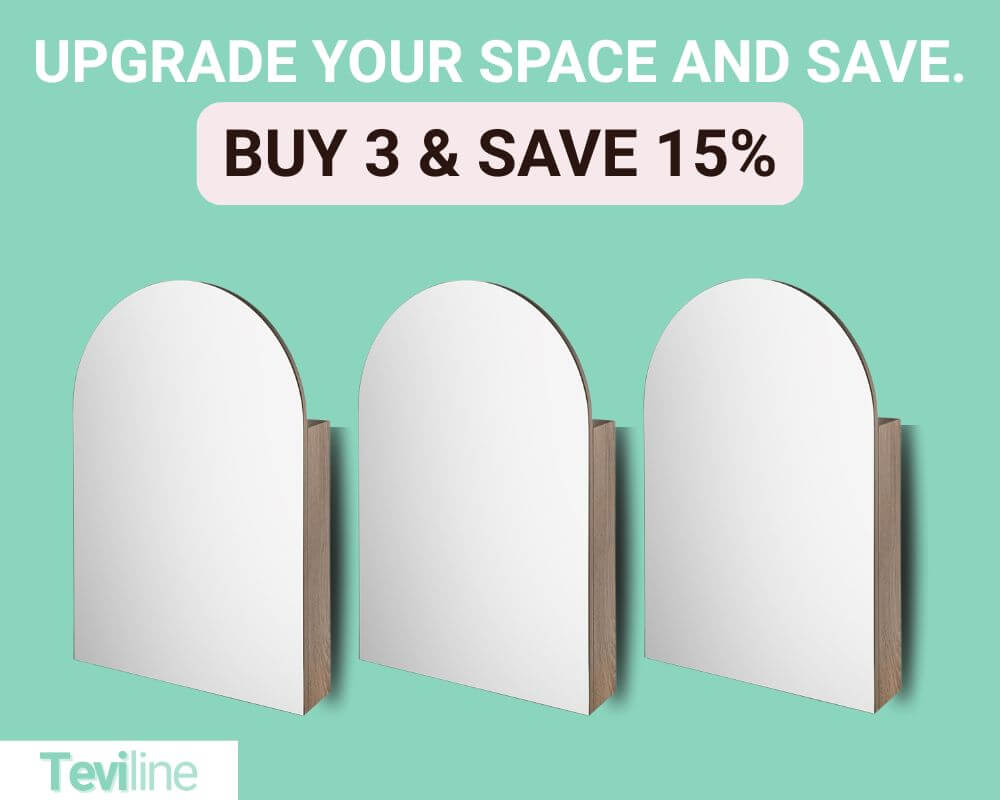 Teviline™ Premium Arch Bathroom Wall Mirror Cabinet