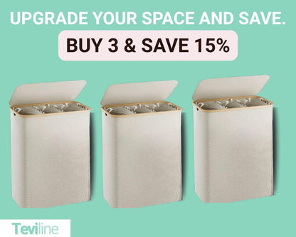 Teviline™ Premium 150L Collapsible Laundry Hamper